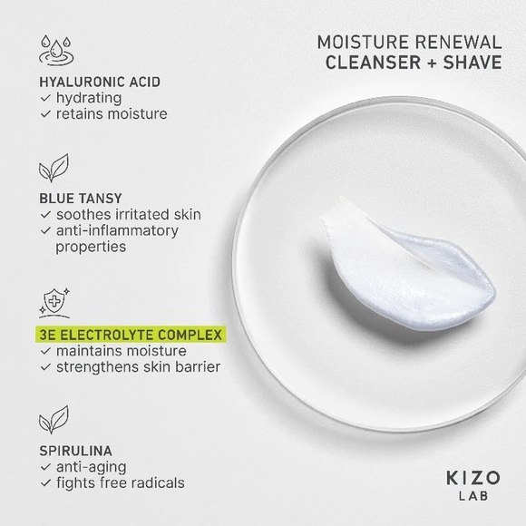 KIZO LAB | Mens Moisture Renewal Cleanser & Shave Cream - Picture 5 of 7